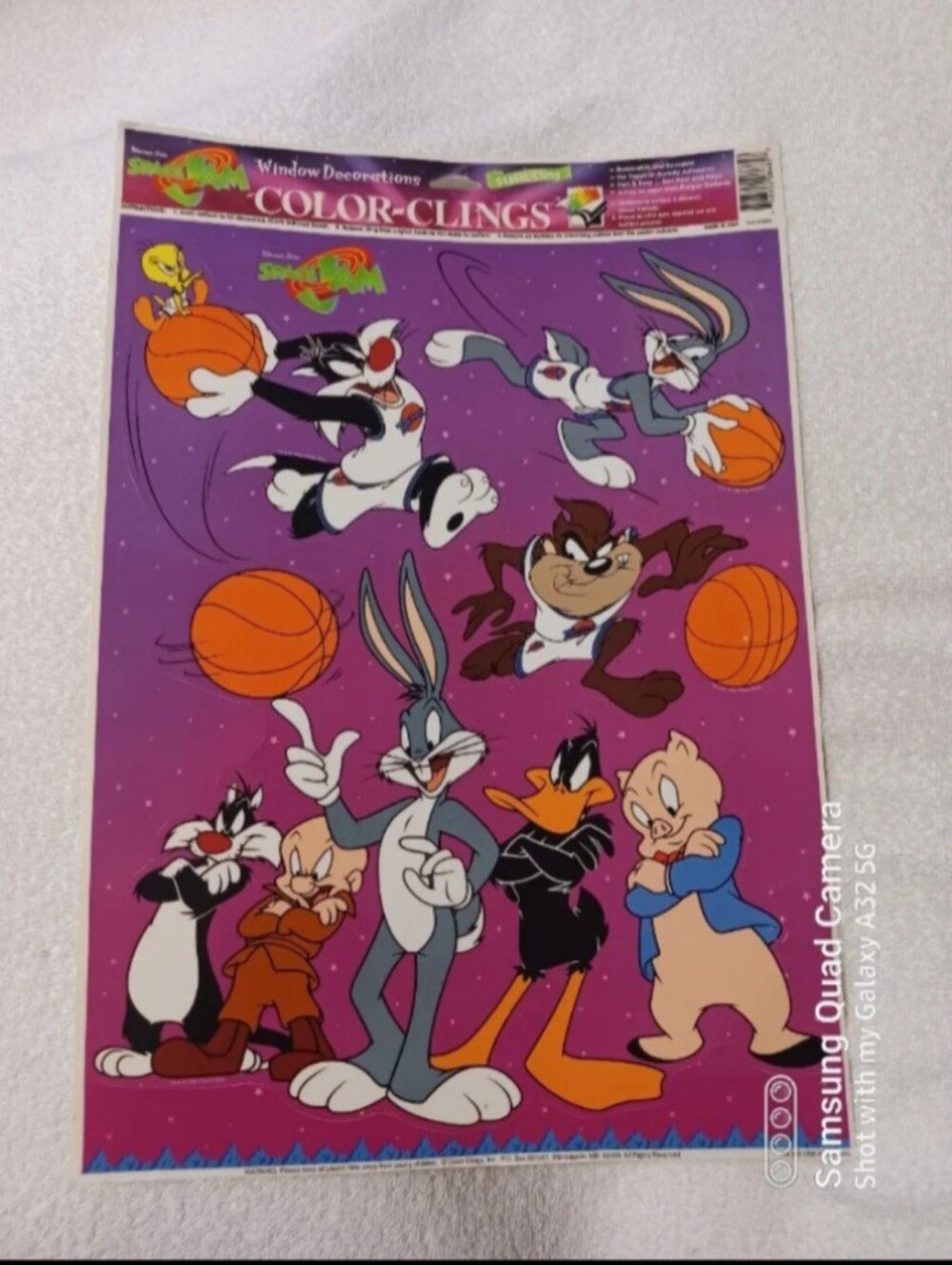 Vintage Looney tunes space jam window decorations